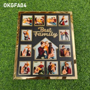 Blank Best Family Golden Acrylic Photo Frame 12x10Inch