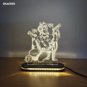 Blank Lord Hanuman Acrylic LED Lamp 6 Inch