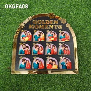 Blank Golden Moments Golden Acrylic Photo Frame 12x12Inch