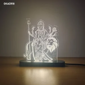 Maa Durga Acrylic LED Table Top 6in