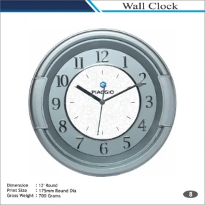 Customizable Premium Silver Round Designer Wall Clock MOQ 100 Pcs