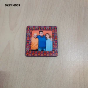 Blank Tribal Mask Pattern Square Printed Fridge Magnet 6in