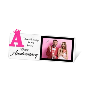 Blank Alphabet A MDF Table Top Photo Frame 9x3.5 Inch