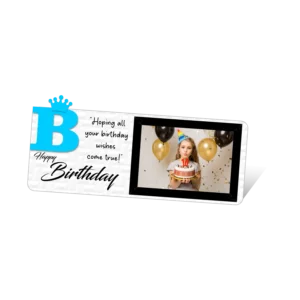 Blank Alphabet B MDF Table Top Photo Frame 9x3.5 Inch