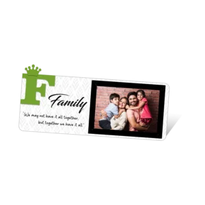 Blank Alphabet F MDF Table Top Photo Frame 9x3.5 Inch