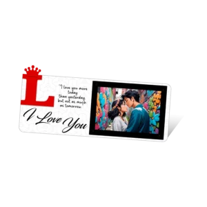 Blank Alphabet L MDF Table Top Photo Frame 9x3.5 Inch