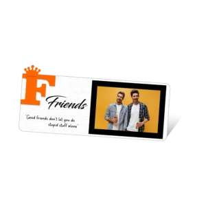 Blank Alphabet F Friends MDF Table Top Photo Frame 9x3.5 Inch