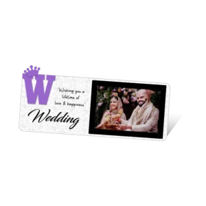 Blank Alphabet W MDF Table Top Photo Frame 9x3.5 Inch