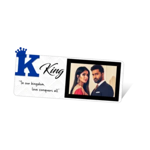 Blank Alphabet K MDF Table Top Photo Frame 9x3.5 Inch