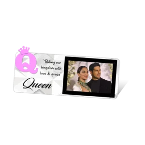 Blank Alphabet Q MDF Table Top Photo Frame 9x3.5 Inch