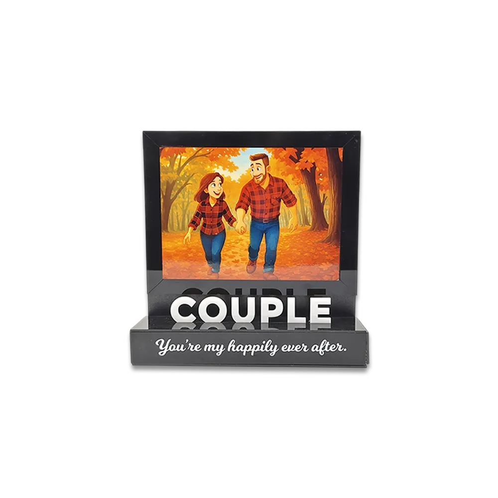 Blank Couple Theme Acrylic Table Top Photo Frame 8 Inch