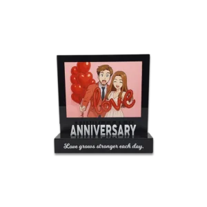 Blank Anniversary Theme Acrylic Table Top Photo Frame 8 Inch