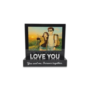 Blank Love You Theme Acrylic Table Top Photo Frame 8 Inch