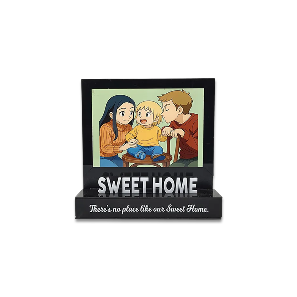 Blank Sweet Home Theme Acrylic Table Top Photo Frame 8 Inch