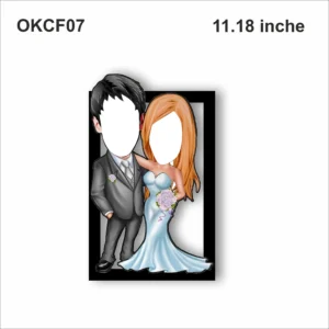 Blank Couple Caricature Photo Frame OKCF07 11x18in