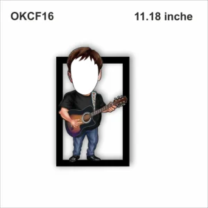 Blank Guitar Boy Caricature Photo Frame OKCF16 11x18in