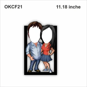 Blank Cute Couple Caricature Photo Frame OKCF21 11x18in