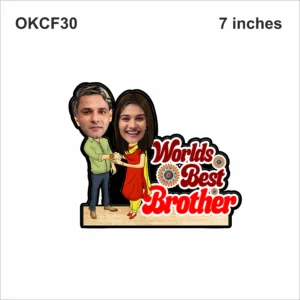 Blank World’s Best Brother Caricature Photo Frame OKCF30 7in
