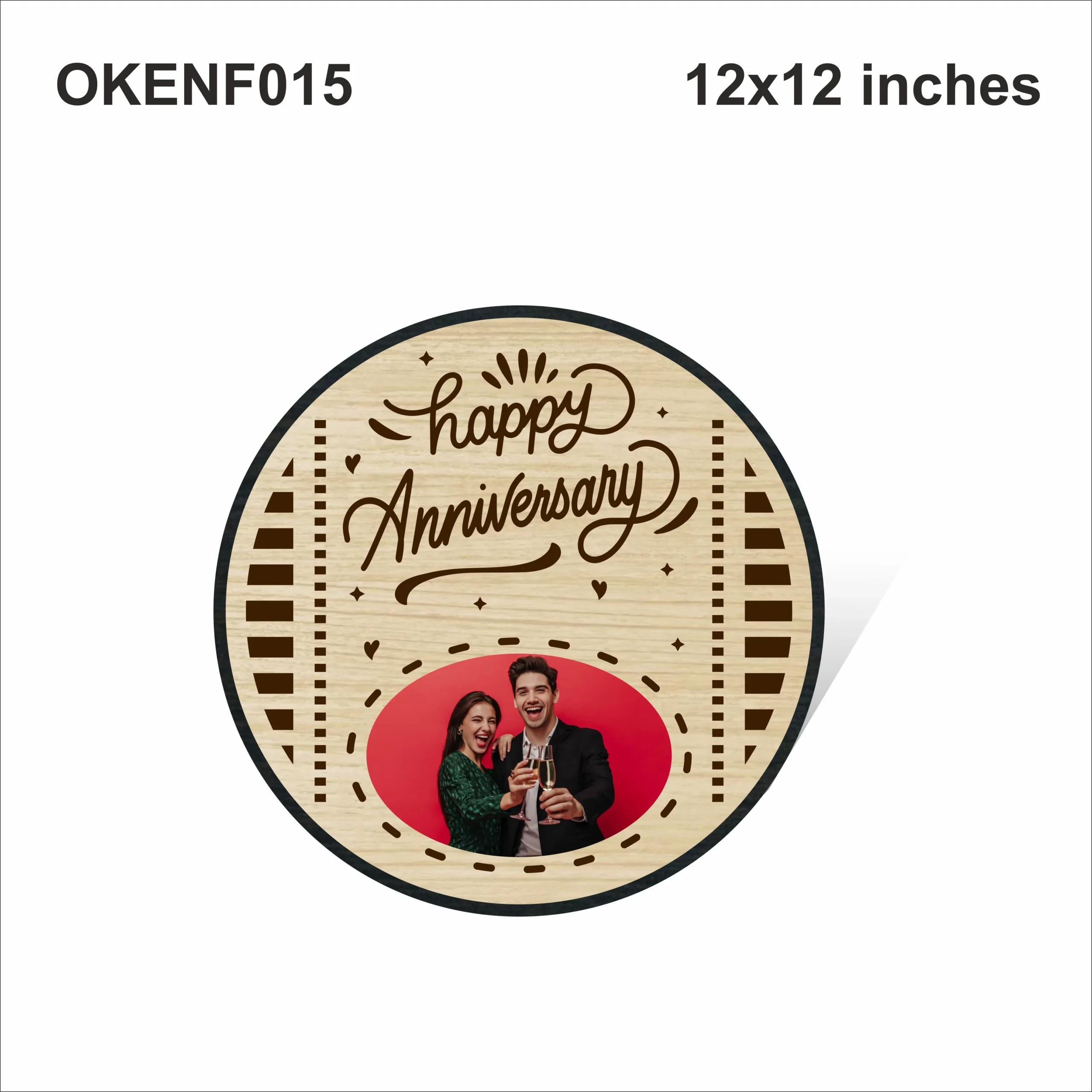 Blank Happy Anniversary Film Roll Photo Frame 12x12in