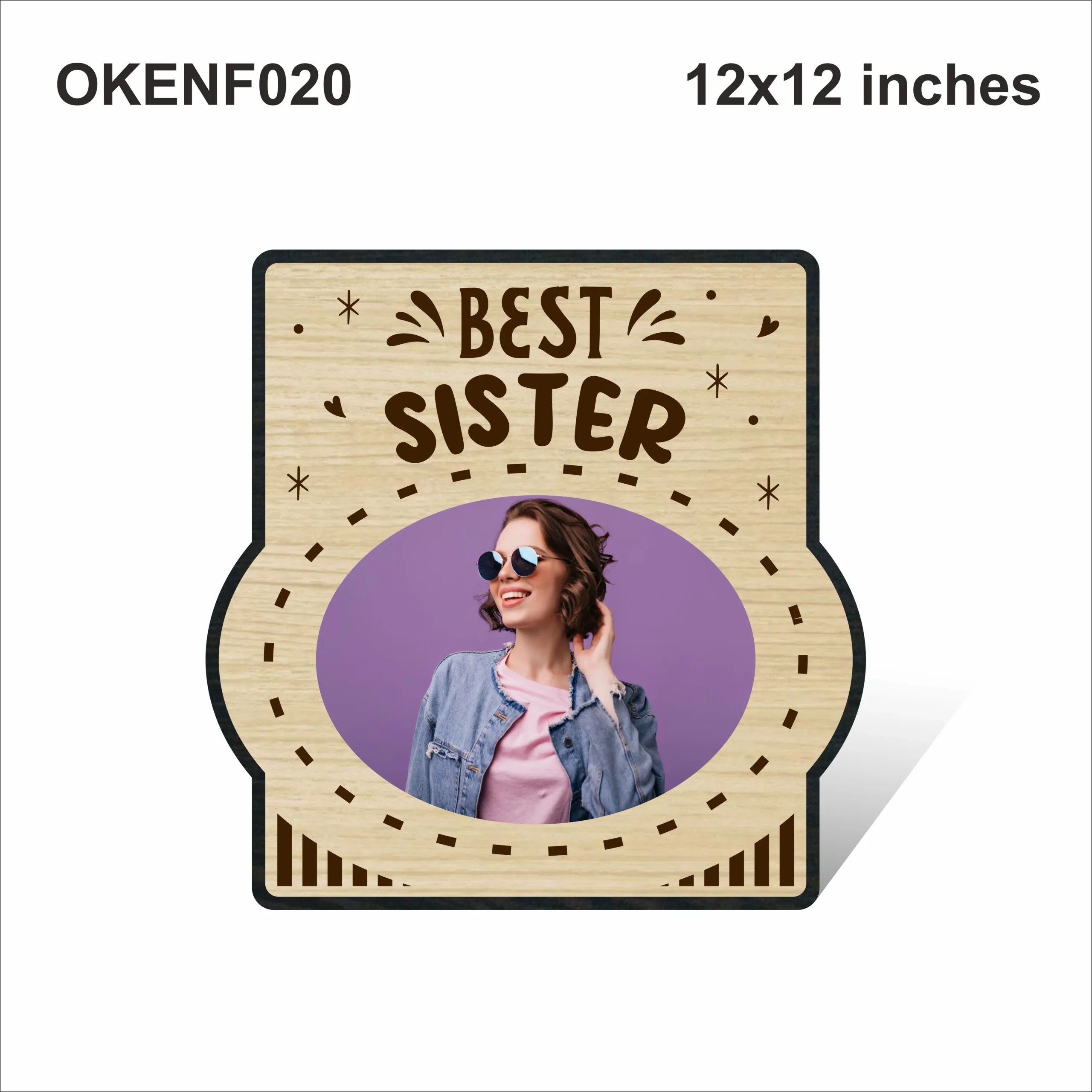 Blank Best Sister Photo Frame 12x12in
