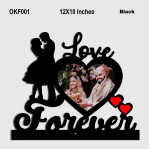 Blank Forever Love Couple Photo Frame 12x10 Inches