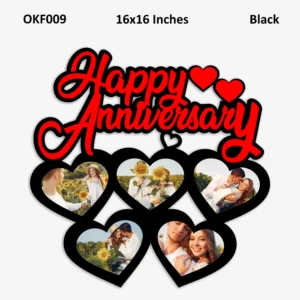 Blank Happy Anniversary Heart Photo Frame 16x16inches