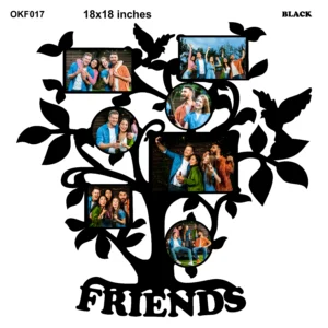 Blank Friends Tree Collage Photo Frame 18x18Inches