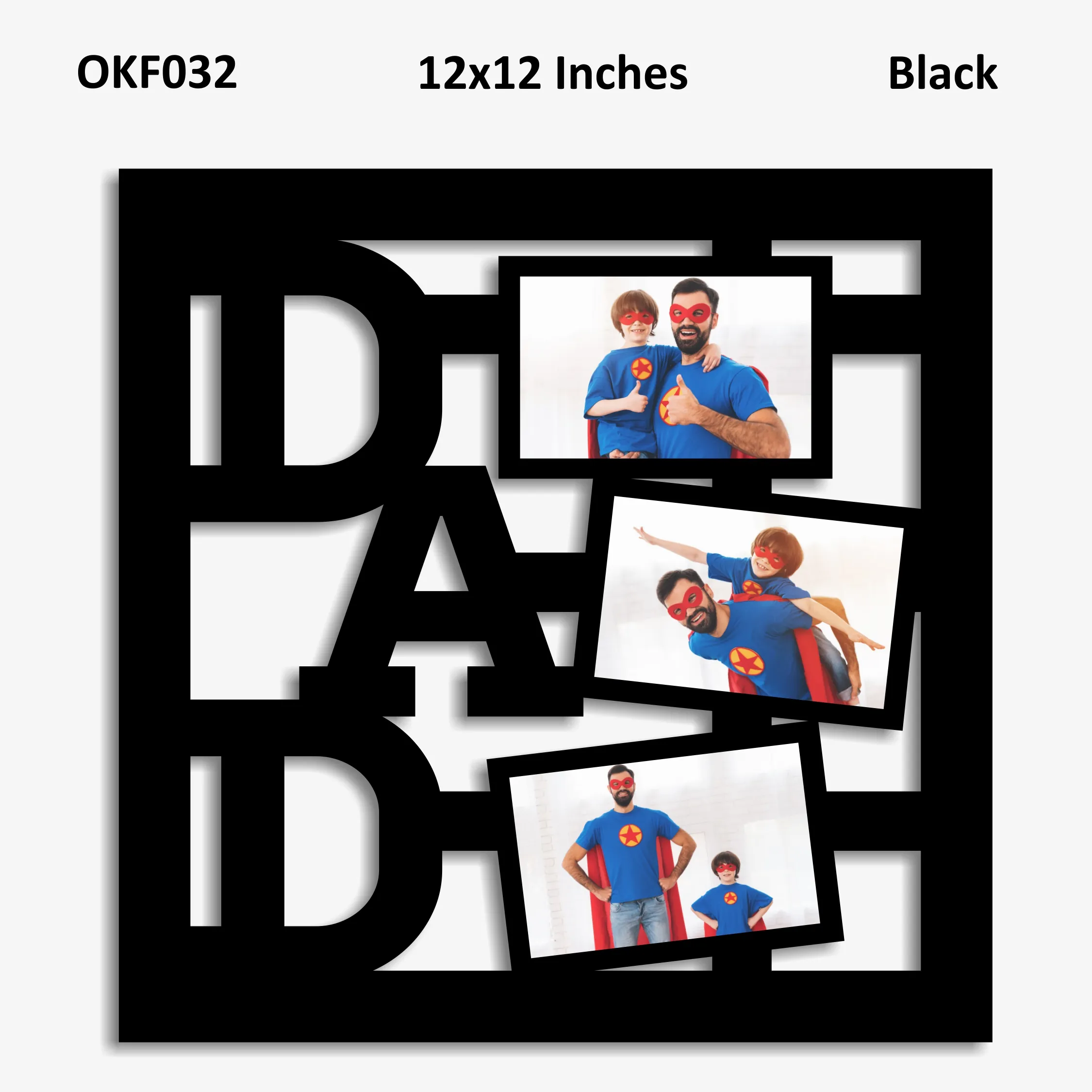 Blank Dad Photo Frame 12x12in