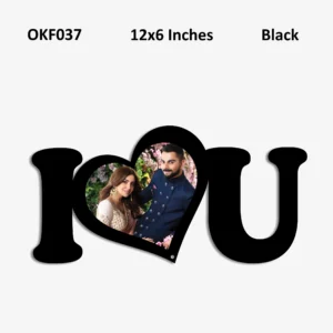Blank I Love You Photo Frame 12x6in