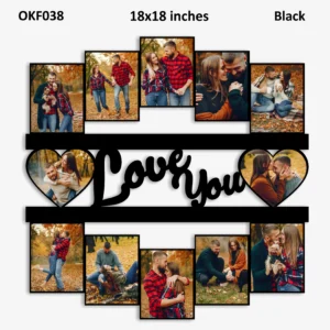 Blank Love You Couple Photo Frame 18x18in