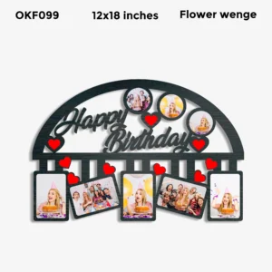 Blank Happy Birthday Collage Photo Frame 12x18in