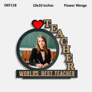 Blank World's Best Teacher Photo Frame 10x10in