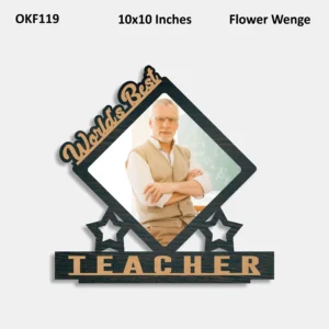 Blank World's Best Teacher Square Photo Frame 10x10in