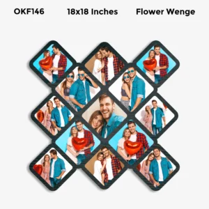 Blank Diamond Collage Photo Frame 18x18in