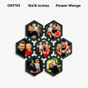 Blank Hexagon Collage Photo Frame 16x16in