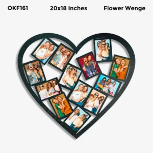 Blank Heart Collage Photo Frame 20x18in