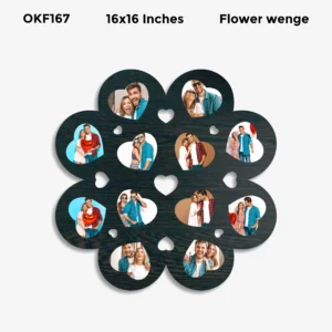 Blank Round Collage Photo Frame 16x16in