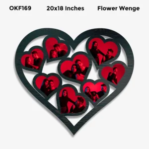 Blank Heart Collage Photo Frame 20x18in