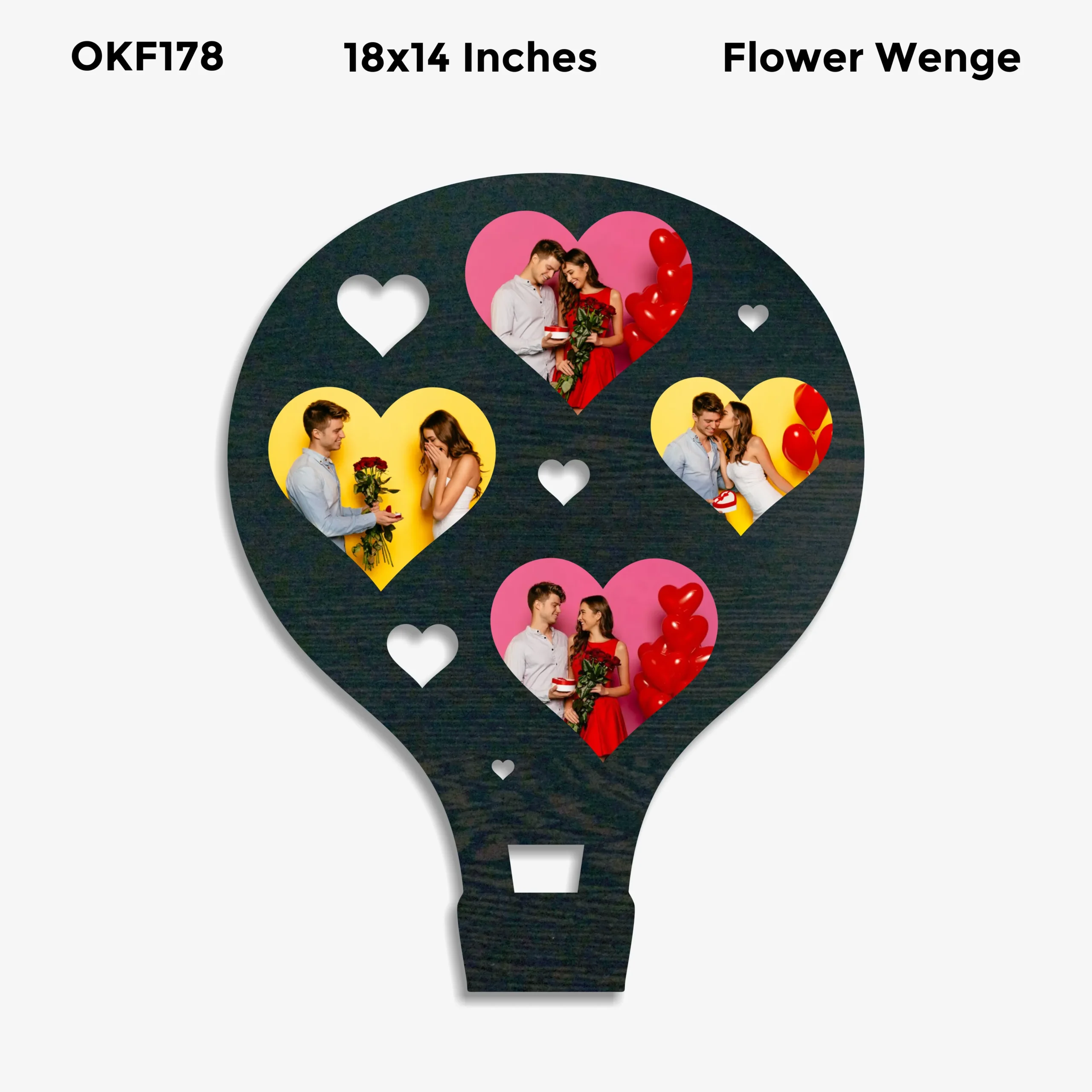 Blank Heart Balloon Collage Photo Frame 18x14in