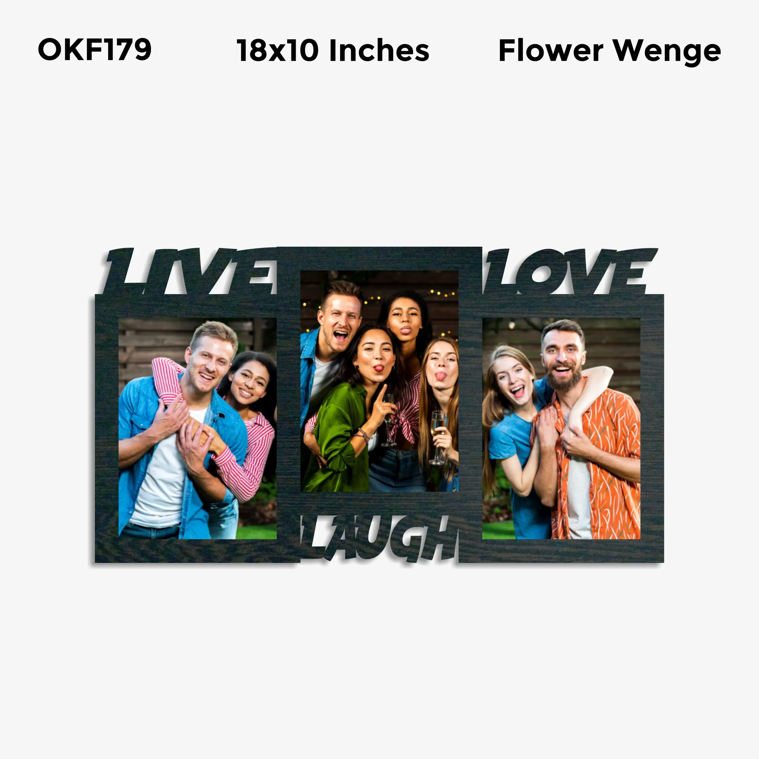 Blank Live Love Laugh Photo Frame 18x10in