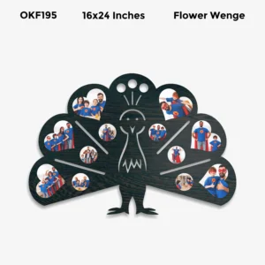 Blank Peacock Collage Photo Frame 16x24in