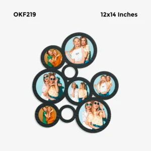 Blank Circle Flower Collage Photo Frame 14x12in