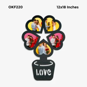 Blank heart Flower Collage Photo Frame 12x18in