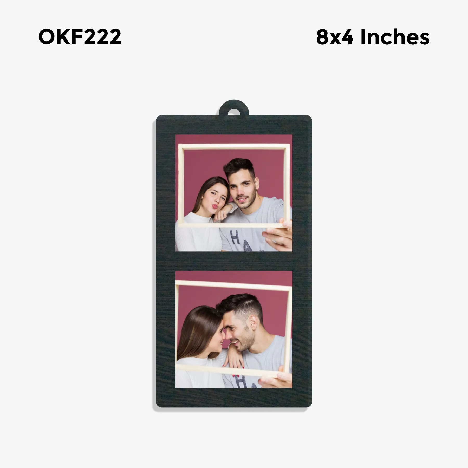 Blank Double Vertical Photo Frame 8x4in