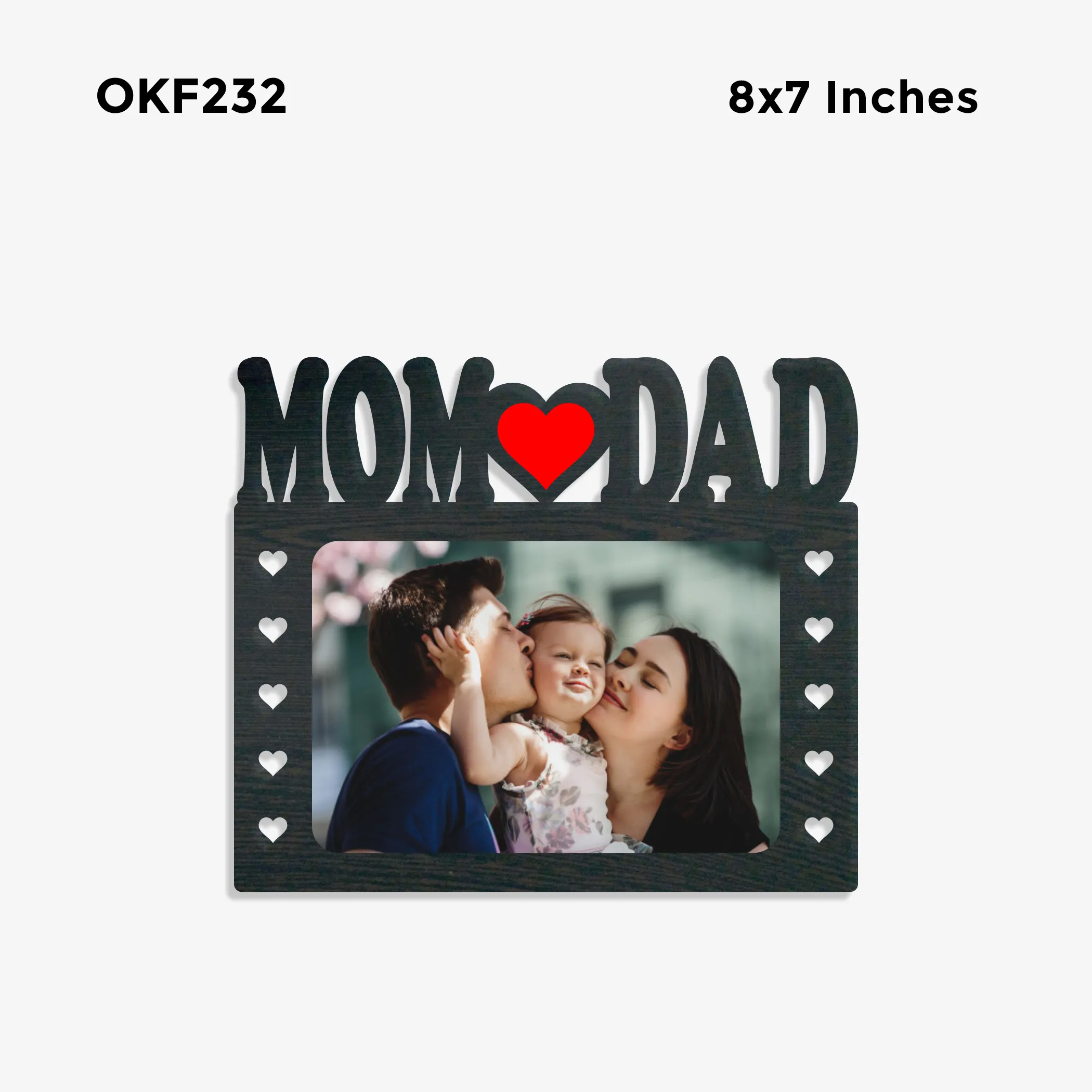 Blank Mom Dad Mini Photo Frame 8x7in