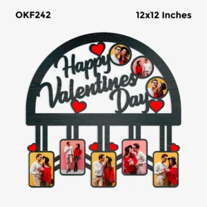 Blank Happy Valentines Day Hanging Photo Frame 12x12in