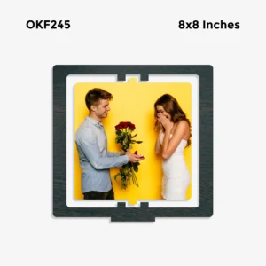 Blank Square Couple Photo Frame 8x8in