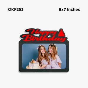 Blank Happy Birthday Photo Frame 8x7in