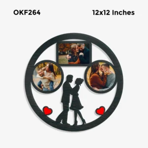 Blank Double Round Collage Photo Frame 12x12in