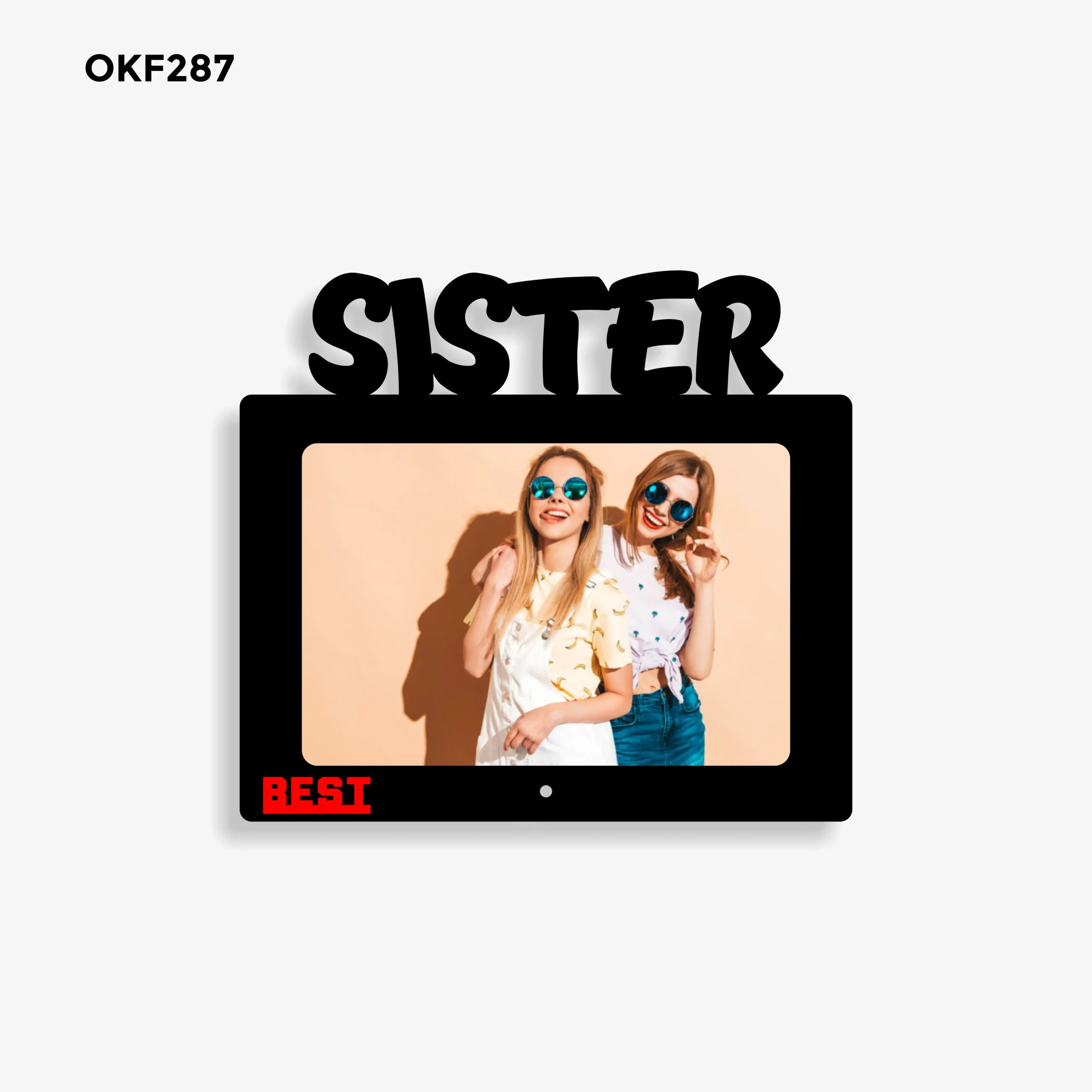 Blank Sister Photo Frame 8x7in